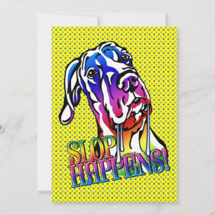 Great Dane Slop Happens Bright UC Invitation
