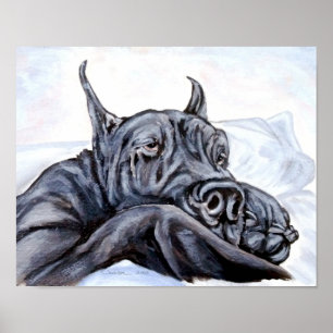 Great Dane Sofa Dreams Poster
