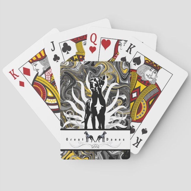 Great Dane special playing cards personalised (Back)