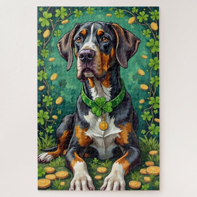 Great Dane St Patrick’s Day Lucky Dog Jigsaw Puzzle (Vertical)