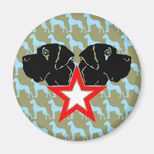 Great Dane Star Head Magnet