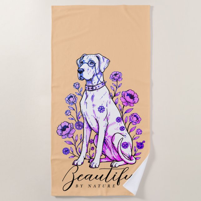 Great Dane Steampunk   Beach Towel (Front)