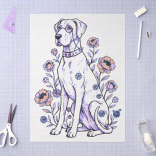 Great Dane steampunk  Tissue Paper