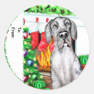 Great Dane Stockings Merle UC Gift Tags