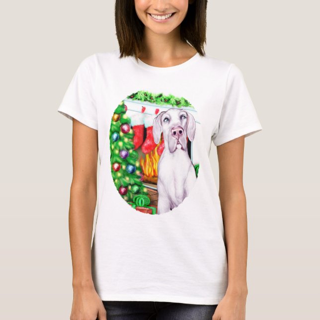 Great Dane Stockings White UC T-Shirt (Front)