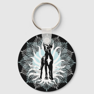 Great Dane Stud Key Ring