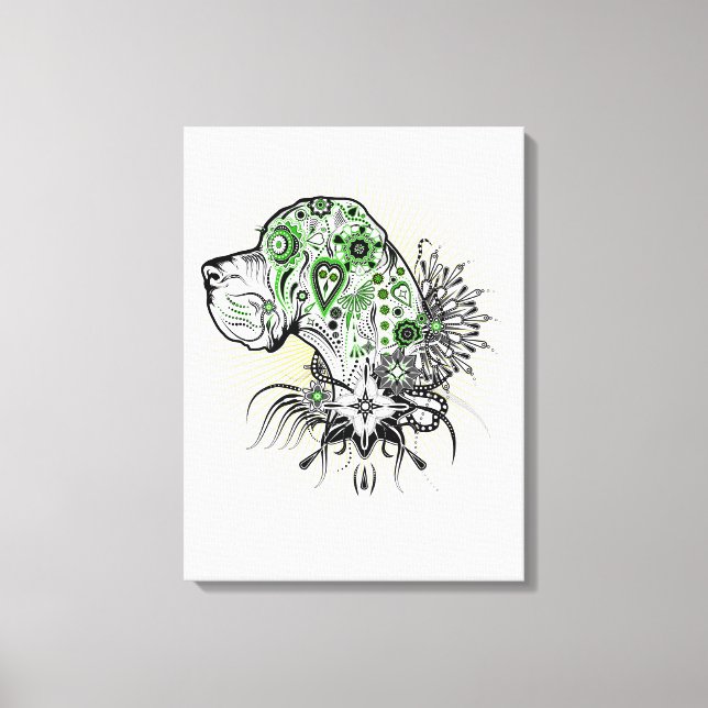 Great Dane Tattoo Canvas Print (Front)