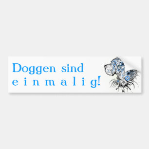 Great Dane Tattoo Style Bumper Sticker