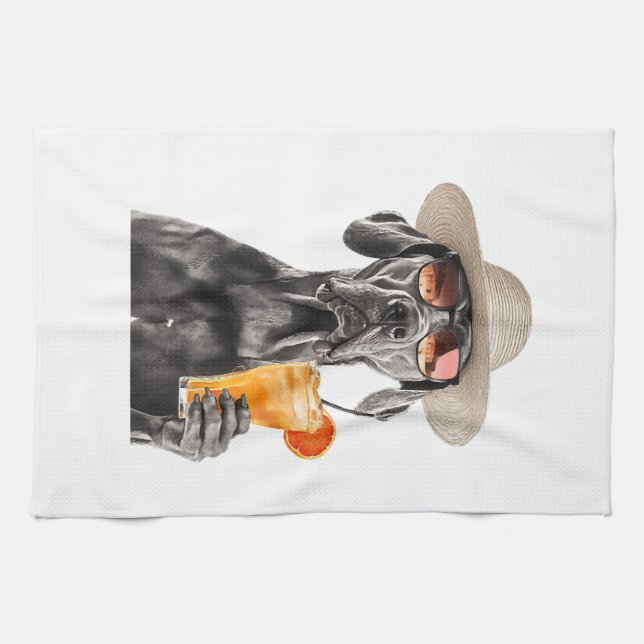Great Dane Tea Towel (Horizontal)