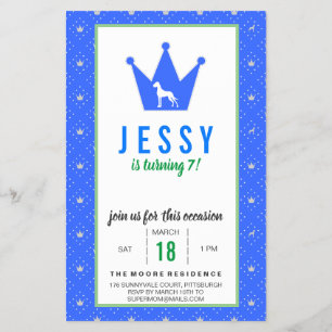 Great Dane Template for a Dog Birthday Flyer
