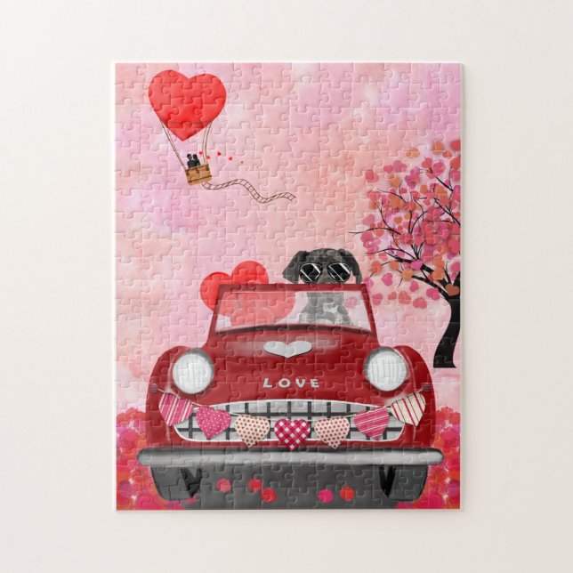 Great Dane Valentine's Day Delight Jigsaw Puzzle (Vertical)