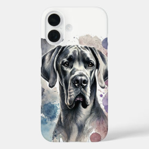 Great Dane Watercolor iPhone 16 Case