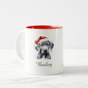 Great Dane Watercolor Christmas Mug
