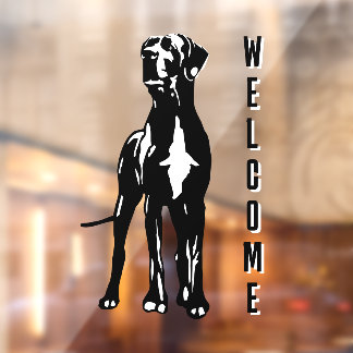 Great Dane Welcome Sticker / Cling