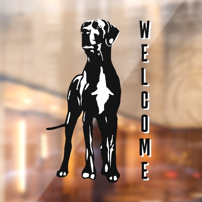 Great Dane Welcome Sticker / Cling (Sheet 2)