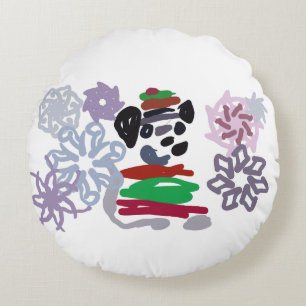 Great Dane Winter Round Cushion