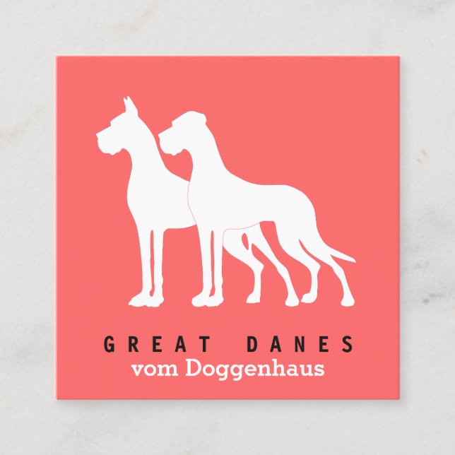 Great Danes Business Cards (Front)
