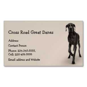 Great Danes Dog Pet Animal Magnetic Business Card