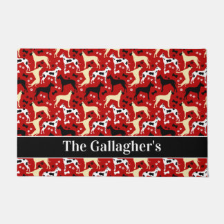 Great Danes Harlequin Fawn Pattern Personalised Do Doormat