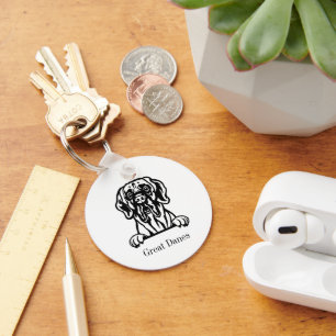 Great Danes Key Ring