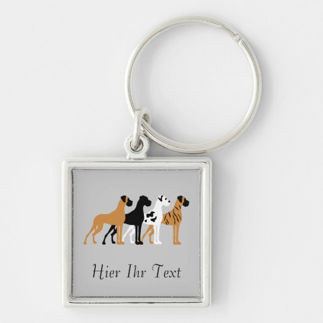 Great Danes Key Ring (Front)