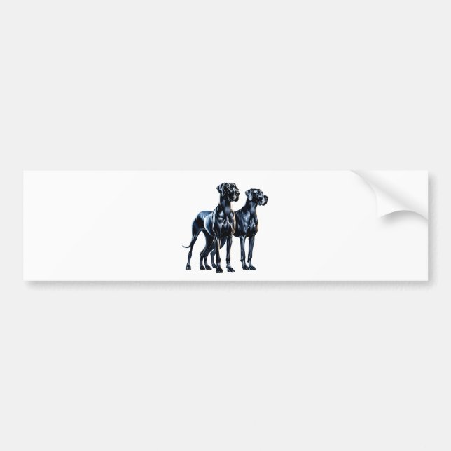Great Danes Watercolor Bumper Sticker (Front)