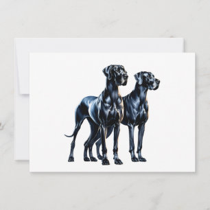 Great Danes Watercolor Invitation