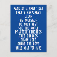 Great Day Blue Graphic Inspirational Quotes