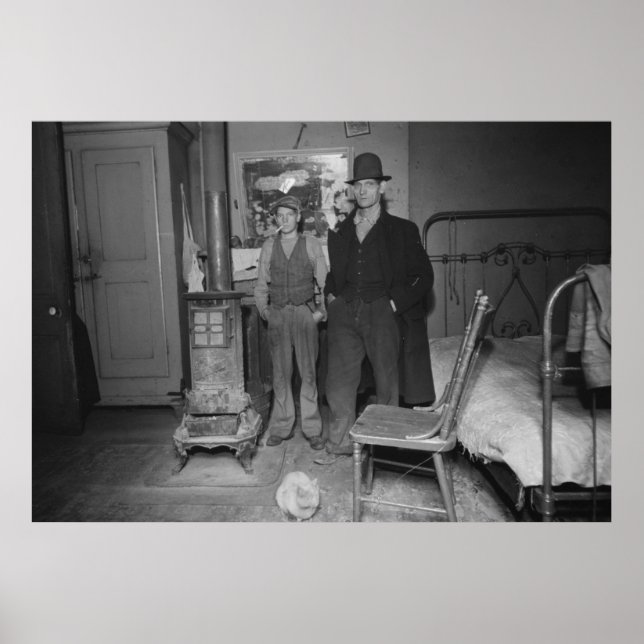 Great Depression Bedroom, 1930s Poster (Front)