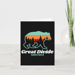 Great Divide Montana Skiing Snowboarding Bear Card