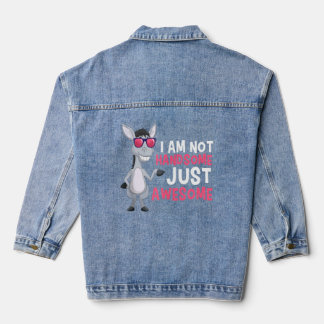 Great Donkey Zoo Animals Farm  Denim Jacket