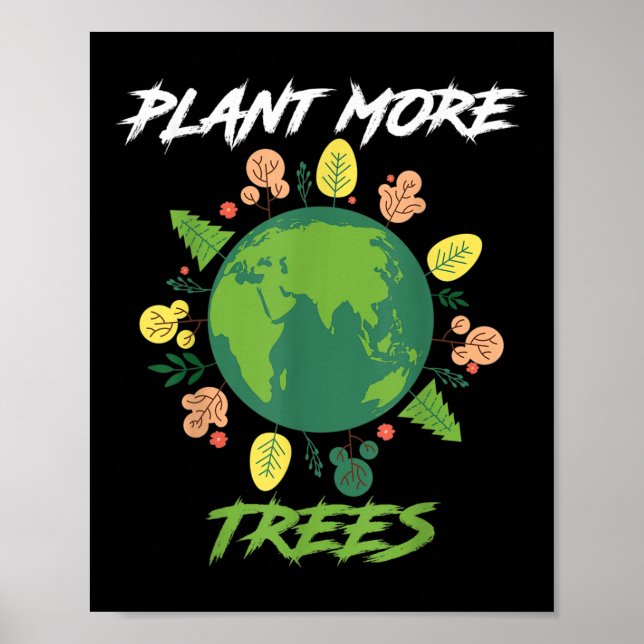 Great Earth World Globe Earth Day Environmental Pr Poster (Front)