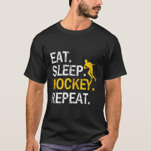 Great Eat Sleep Hockey Repeat Costume Sport Gift T-Shirt