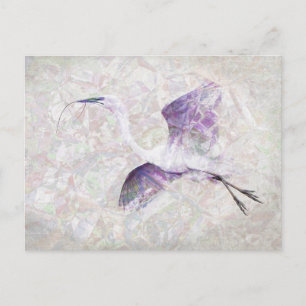 Great Egret Digital Art Postcard