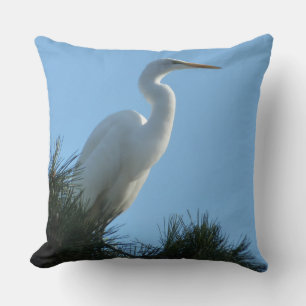 Great Egret in Sunny Florida Cushion