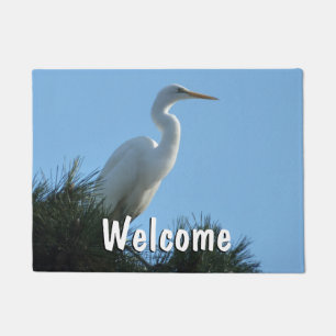 Great Egret in Sunny Florida Doormat