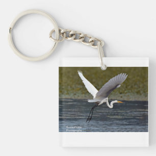Great Egret Key Ring