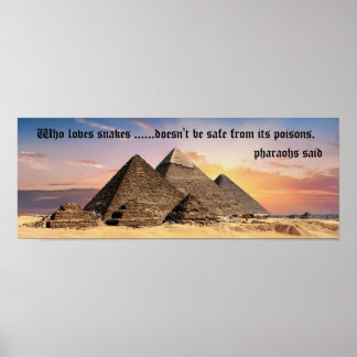 Great Egyptian pyramids with pharaohs quote Poster