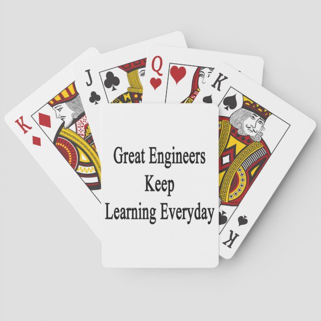 Great Engineers Keep Learning Everyday Playing Cards (Back)