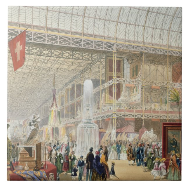 Great Exhibition, 1851: Central Transept of the Cr Tile (Front)