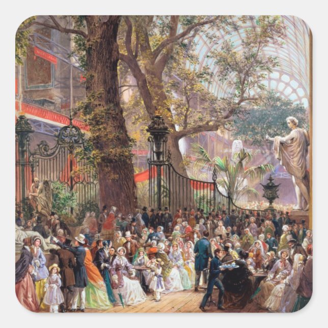 Great Exhibition, 1851: interior Square Sticker (Front)