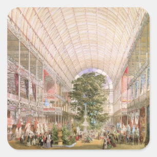 Great Exhibition of 1851. Decoration of the transe Square Sticker