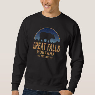 Great Falls Montana MT Big Sky Country Bear & Moun Sweatshirt