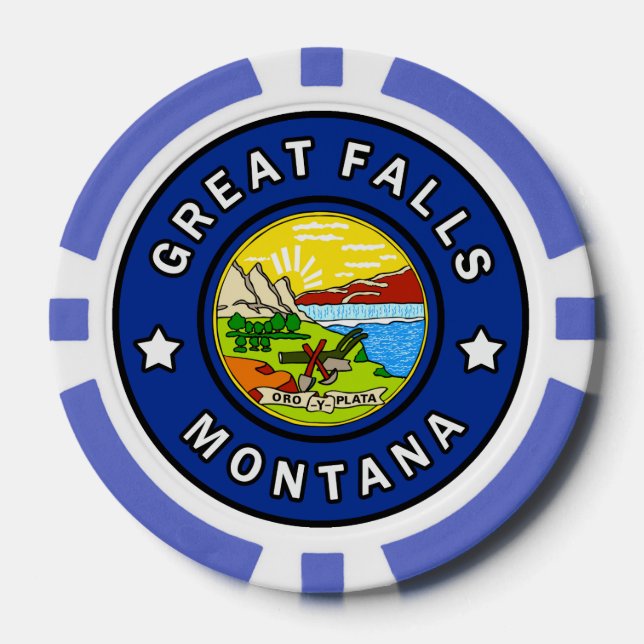 Great Falls Montana Poker Chips (Front)