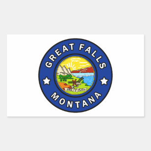 Great Falls Montana Rectangular Sticker