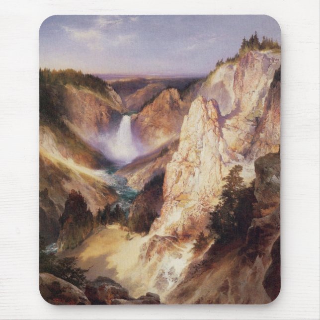 Great Falls Of Yellowstone Mouse Pad (Front)