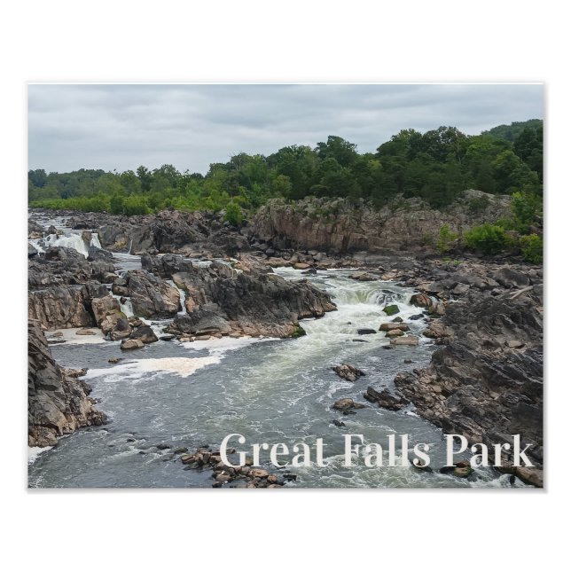 Great Falls Park Potomac River at Mather Gorge Photo Print (Front)