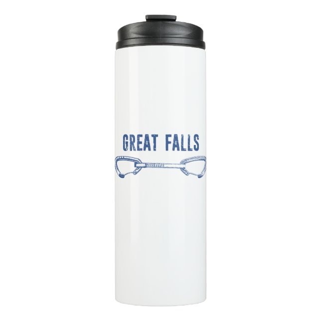 Great Falls Virginia Rock Climbing Quickdraw Thermal Tumbler (Front)