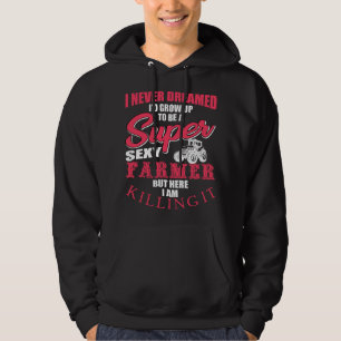 Great Farmer Saying Gift Tractor Farm Arable Farmi Hoodie