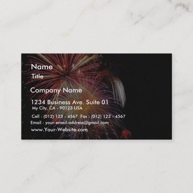 Great Fireworks Night Business Card (Front)